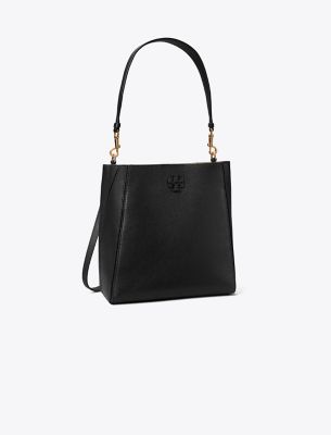 Tory Burch Mcgraw Bucket Bag In Black