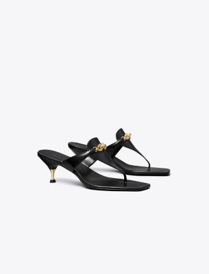 Tory Burch Jessa Low Heeled Sandal In Perfect Black