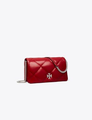 Tory Burch Kira Diamond Quilt Crossbody In Red