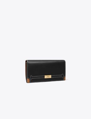 Tory Burch T Slim Wallet In Black