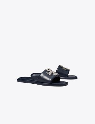 Shop Tory Burch Double T Deco Burch Slide In New Navy