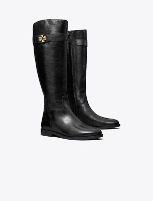 Shop Tory Burch T Lock Riding Boot In Perfect Black