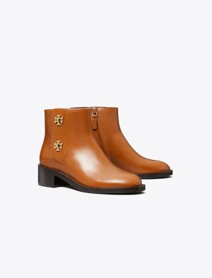 Tory Burch T Lock Ankle Boot In Sierra Cognac