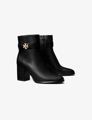 Tory Burch T Lock Heeled Ankle Boots 70mm Perfect Black In Perfect Black