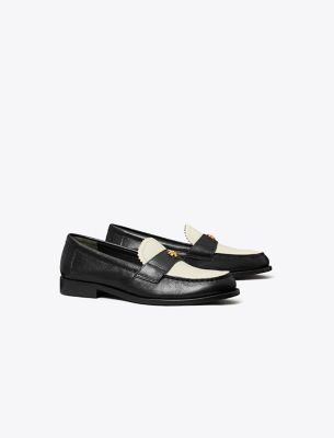 Shop Tory Burch Classic Loafer In Perfect Black/new Ivory