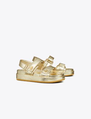 Shop Tory Burch Kira Burch Sandal In Spark Gold