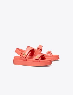 Shop Tory Burch Kira Burch Sandal In Coral Crush