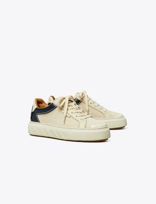 Tory Burch Ladybug Sneaker In Light Cream/new Navy