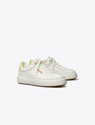 Shop Tory Burch Ladybug Sneaker In Purity/lime Green