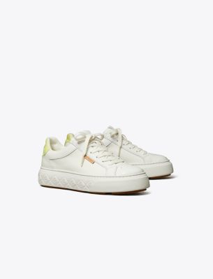Tory Burch Ladybug Sneaker In Purity/lime Green