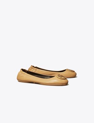 Tory Burch Minnie Travel Ballet Flat In Ginger Shortbread