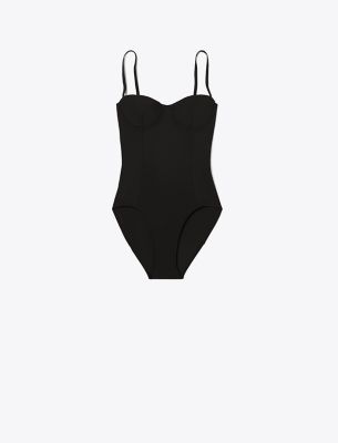 Tory Burch Underwire One-piece In Black