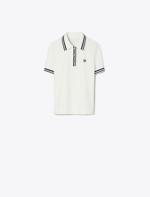 Tory Sport Tory Burch Performance Piqué Polo In White