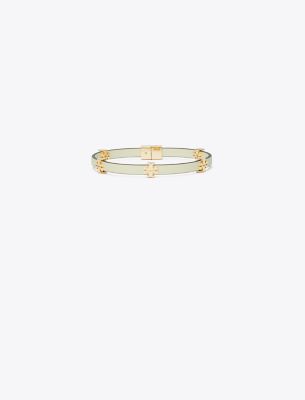 Tory Burch Eleanor Bio Bracelet In Tory Gold/warm White