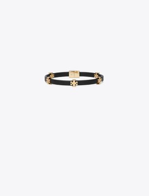 Tory Burch Eleanor Bio Bracelet In Tory Gold/black