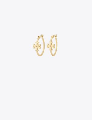 Tory Burch Small Eleanor Hoop Earring In Gold