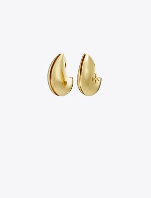 Tory Burch Wave Earring In Light Brass