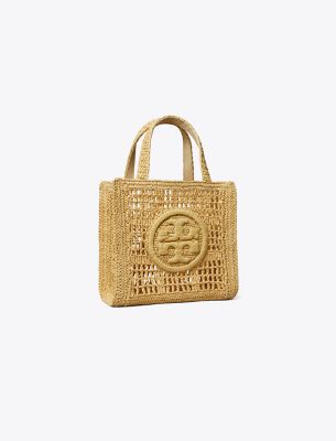 Shop Tory Burch Mini Ella Hand-crocheted Tote In Natural