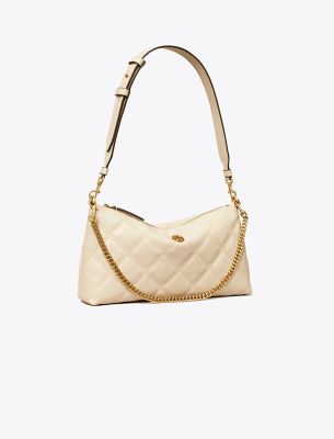 Tory Burch Leather And Chain Shoulder Bag In Brie