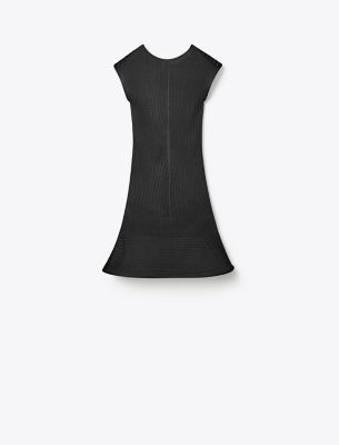 Shop Tory Burch Viscose Knit Dress In Black