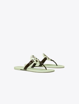 Shop Tory Burch Miller Patent Sandal In Mint Chocolate Chip