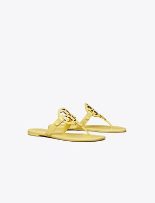 Shop Tory Burch Miller Patent Sandal In Lemon Ice