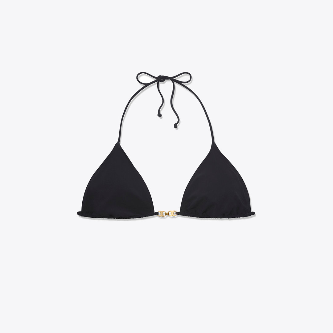 Tory Burch Gemini Link String Bikini Top In Black