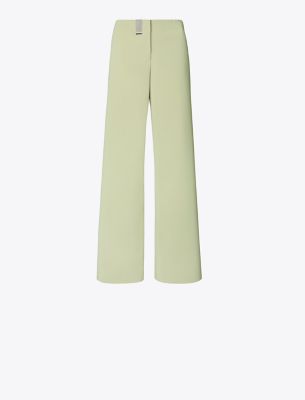 Shop Tory Burch Coated Jersey Pant In Khaki Sage