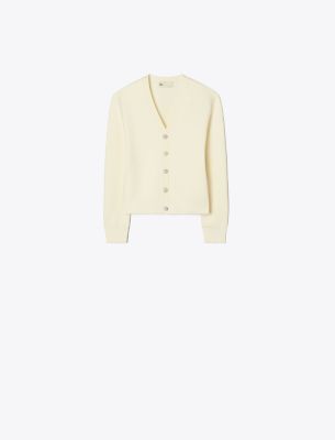 Tory Burch Simone Cardigan In New Ivory