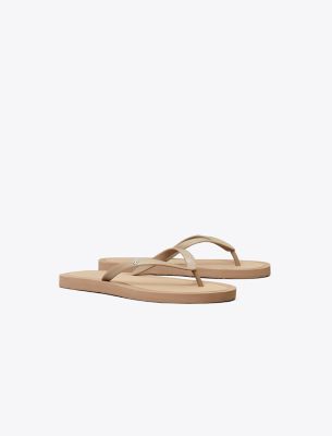 Tory Burch Kira Padded Flip-flops In Mountain Gray/silver