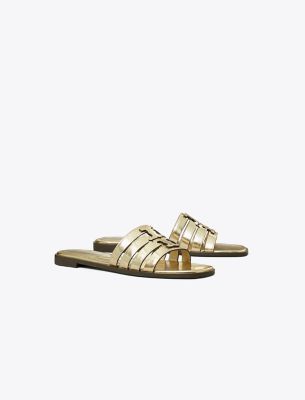 Tory Burch Ines Slide In Spark Gold/spark Gold
