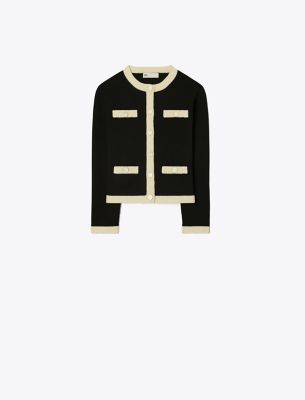 Tory Burch Sweaters In Black/french Cream
