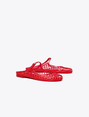 Shop Tory Burch Mellow Mary Jane Jelly In Red Volcano/red Volcano