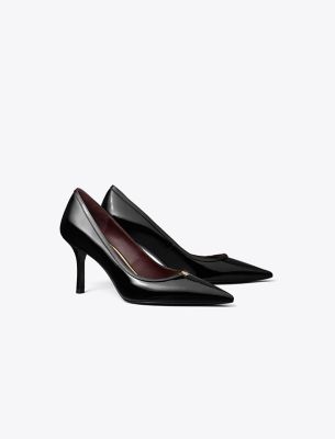 TORY BURCH DOUBLE T BUCKLE PATENT PUMP 