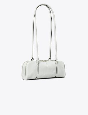 Tory Burch Mini Crinkle Leather Marshmallow Satchel In White