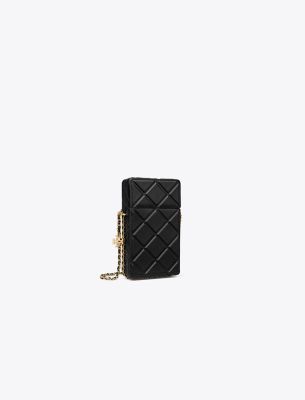 Tory Burch Fleming Phone Crossbody In Black
