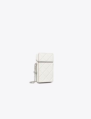 Tory Burch Fleming Phone Crossbody In Blanc