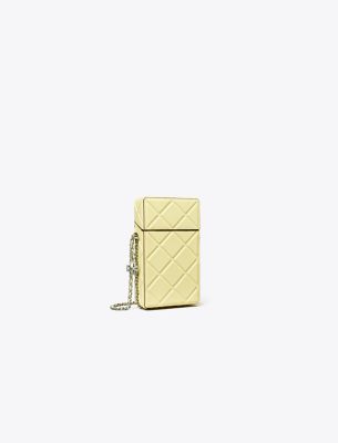 Tory Burch Fleming Phone Crossbody In Lemon Zest