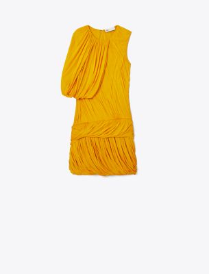 Shop Tory Burch Sheer Jersey Goddess Dress In Winter Sun