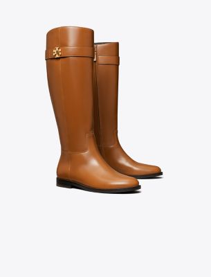 Tory Burch T Lock Riding Boot In Brown