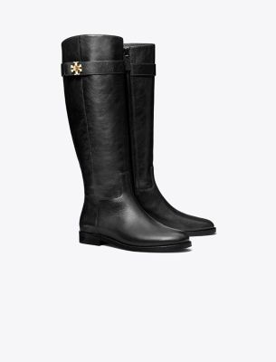 Tory Burch Turnlock Riding Boot, Wide In Black