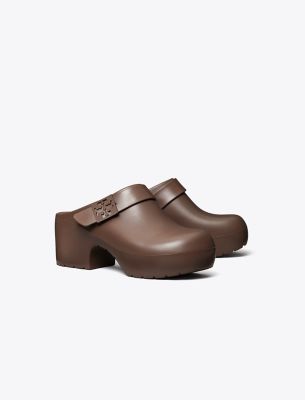 Tory Burch Mellow Platform Heeled Clog In White