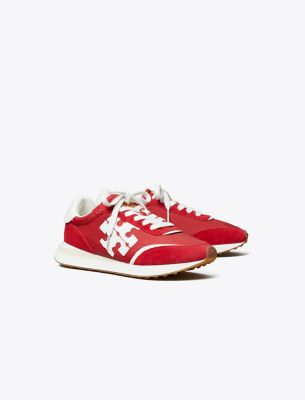 Tory Burch Destiny Trainer In Tory Red/tory Red/white