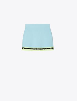 TORY SPORT TORY BURCH TECH KNIT VISCOSE MINI SKIRT 