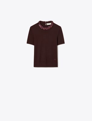 Tory Burch Sweaters In Dark Winterberry