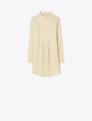 Tory Burch Ramie Beach Shirt In Birch