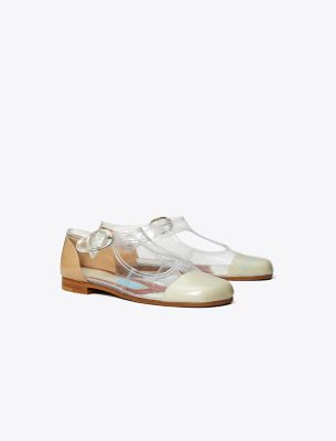 Tory Burch Violet Ballerinas Mit T-riemen In Clear