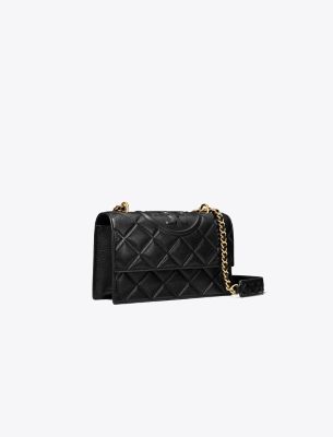 Tory Burch Small Fleming Convertible Shoulder Bag In Black