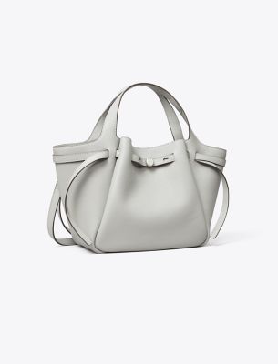 Tory Burch Small Romy Tote In Light Granite