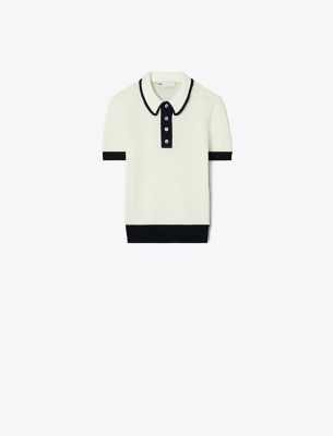 Tory Sport Tory Burch Viscose Pointelle Sweater In New Ivory